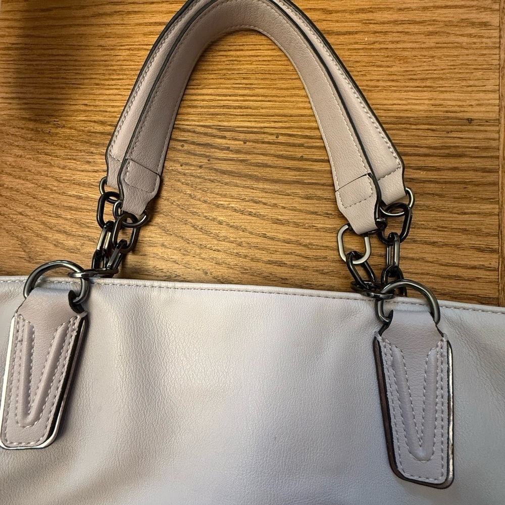 Simply Vera Vera Wang Catherine Tote
GREY Handbag Bag Chain Accent Purse 12
X 16 - Picture 5 of 11